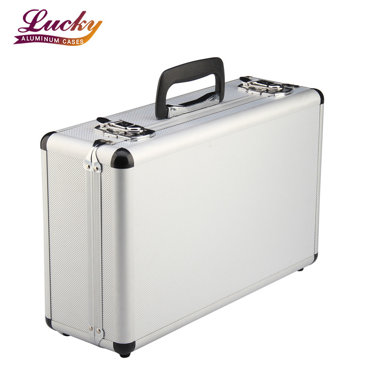 Cheap Aluminum Case with Keys Hard Aluminum Dental Instruments Carry Storage Case Silver Portable Tool Case Equipment Toolbox