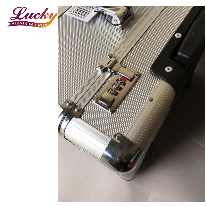 Lucky Aluminum Case Pilot Case with Wheels Briefcase