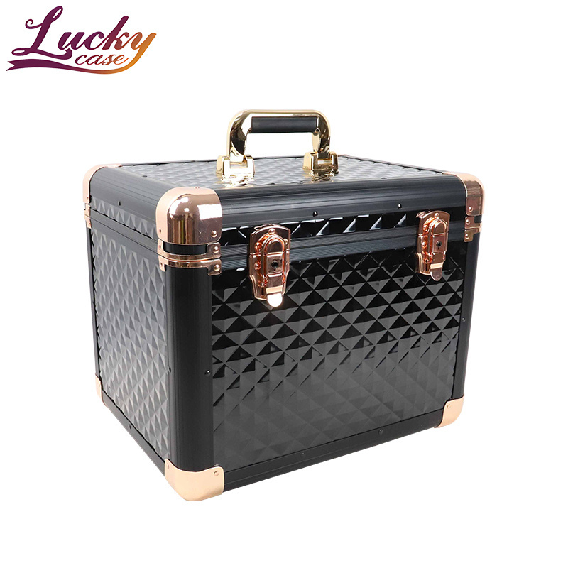 Lucky Case Aluminum Grooming Case Handle Carry Box for Horse Beauty Tools Kits Grooming Box