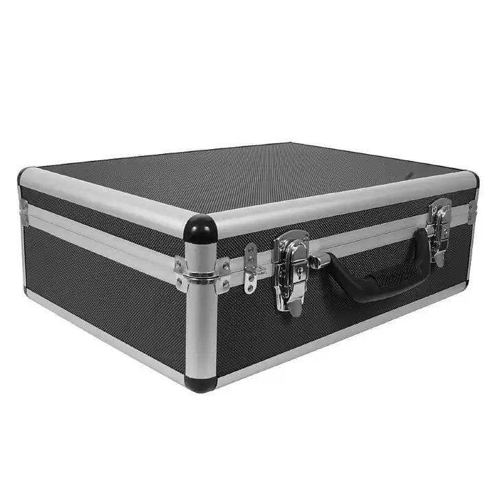 Custom Aluminum Hard Shell Case with Foam Safety Hinges Design Aluminum Hard Case Portable Aluminum Tool Case