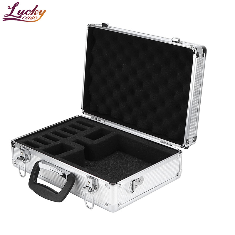 waterproof aluminum metal toolcase Universal Hard Carrying Case with Pick and Pluck Foam - Protects Electronics Tools  Camera