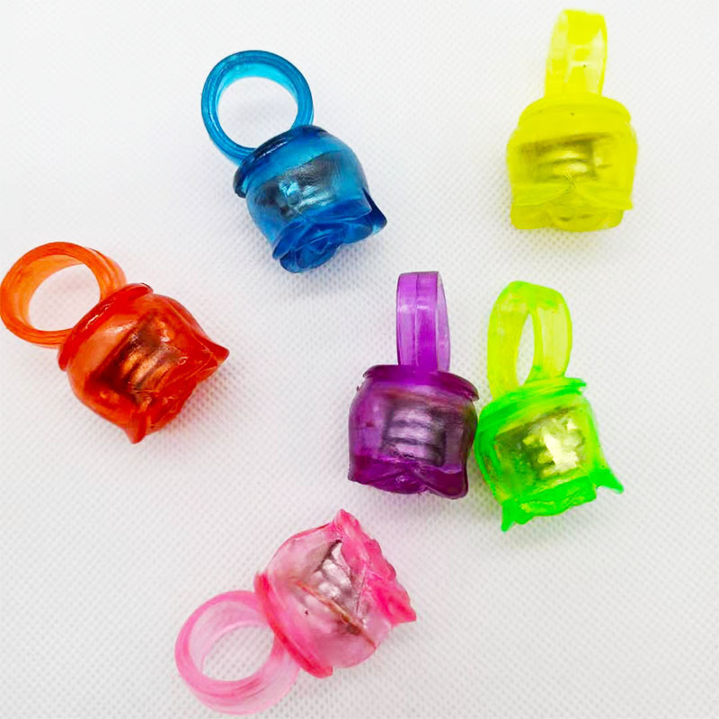 Flashing Colorful LED Light Up Bumpy Jelly Rubber Rings Finger Toys for Parties Favors Raves Concert Shows Gifts