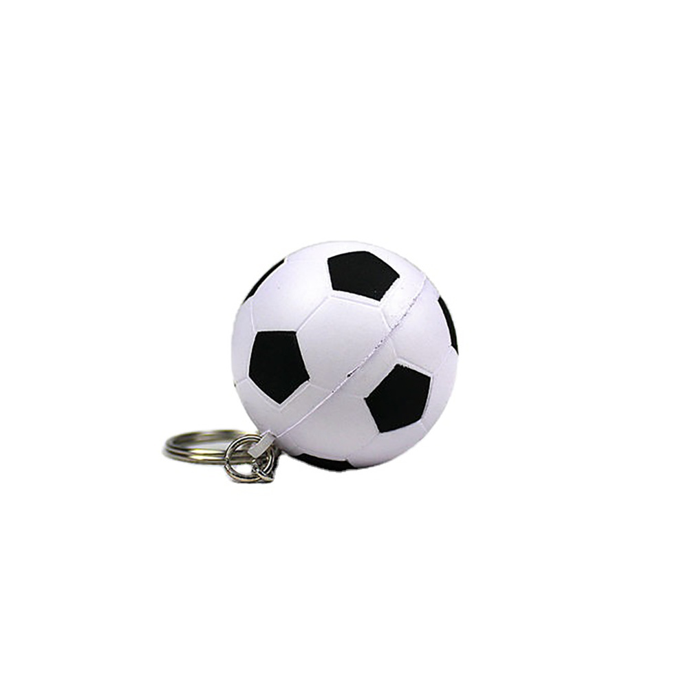 Lucky Craft PU foam 40mm mini soft reliever toys shape anti stress soccer footballs keychain