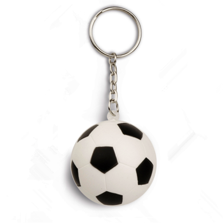 Lucky Craft PU foam 40mm mini soft reliever toys shape anti stress soccer footballs keychain