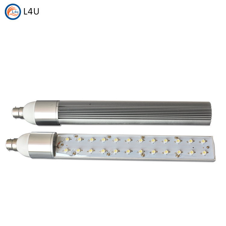 Extruded aluminium integrated driver led replacement for sox/lps lamp Rotatable B22/E27 led Street Light