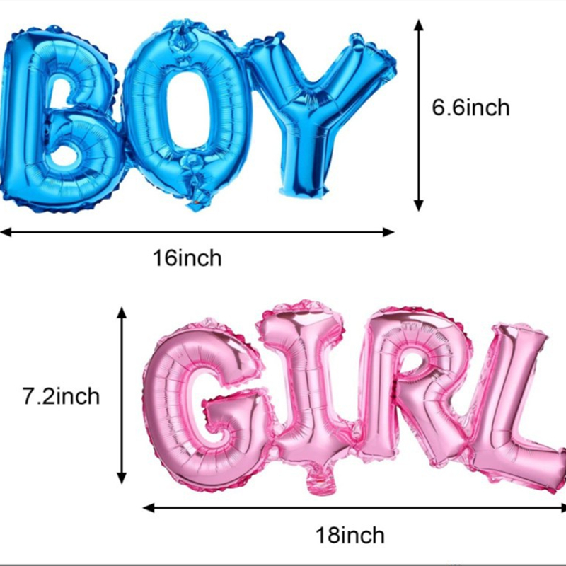 LUCKY Gender reveal party balloon supplies decoration 36 inch boy or girl latex balloon blue pink