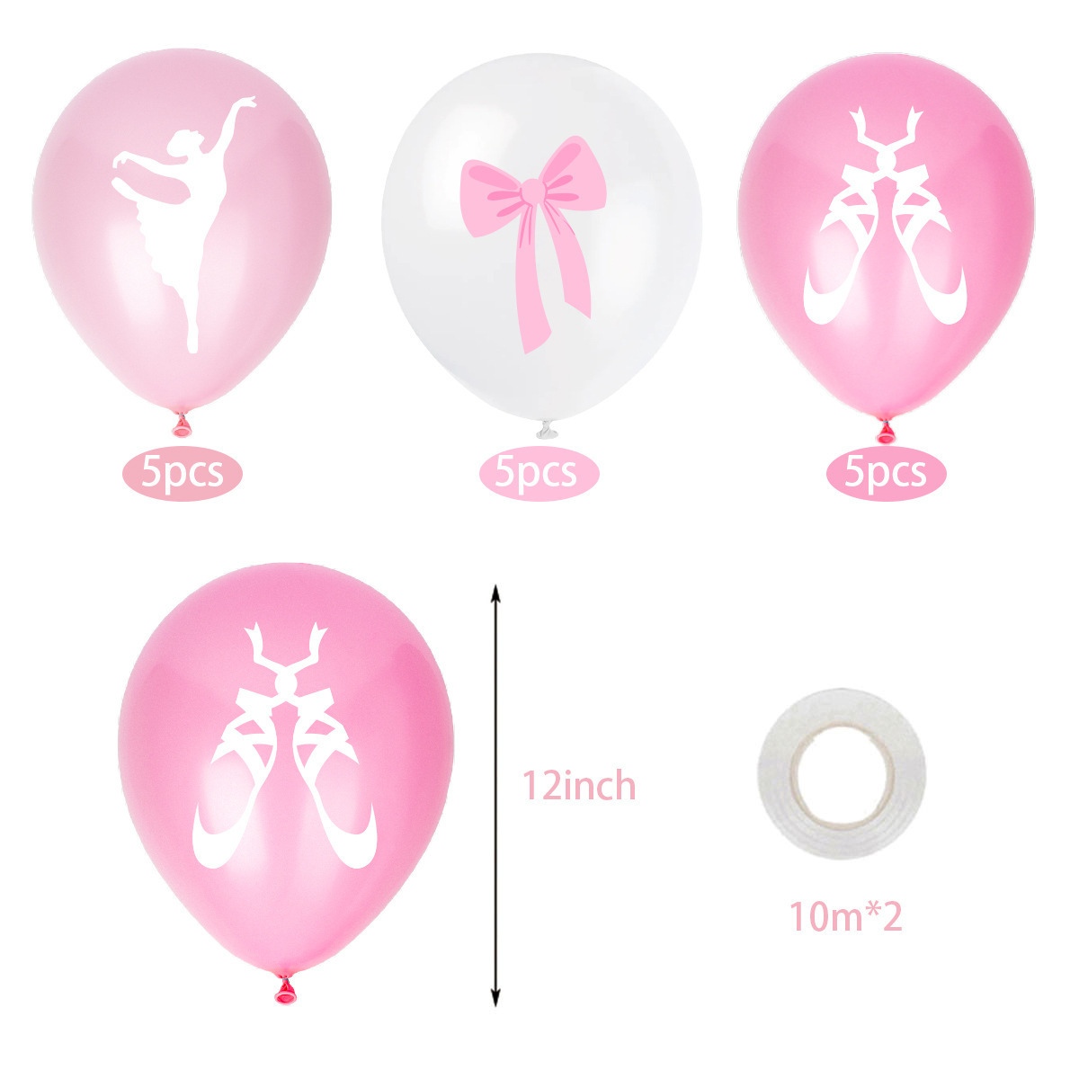 LUCKY Ballet Princess set party dessert table decoration baby birthday party decoration children's party balloon set wholesale