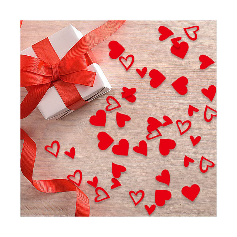 LUCKY 200pcs Valentine's Day Red Heart Confetti Wedding Party Decoration Supplies Valentine's Day Gift Surprise Throw Confetti