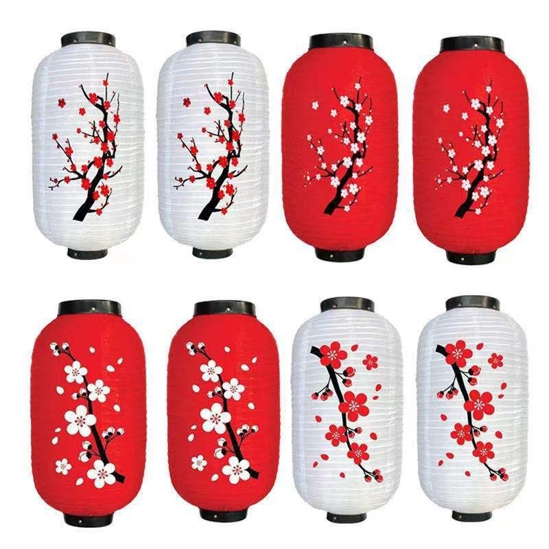 LUCKY Customized Plum Blossom Cloth Lanterns  Japanese and Korean Round Lanterns Winter Melon Silk Japanese Lanterns