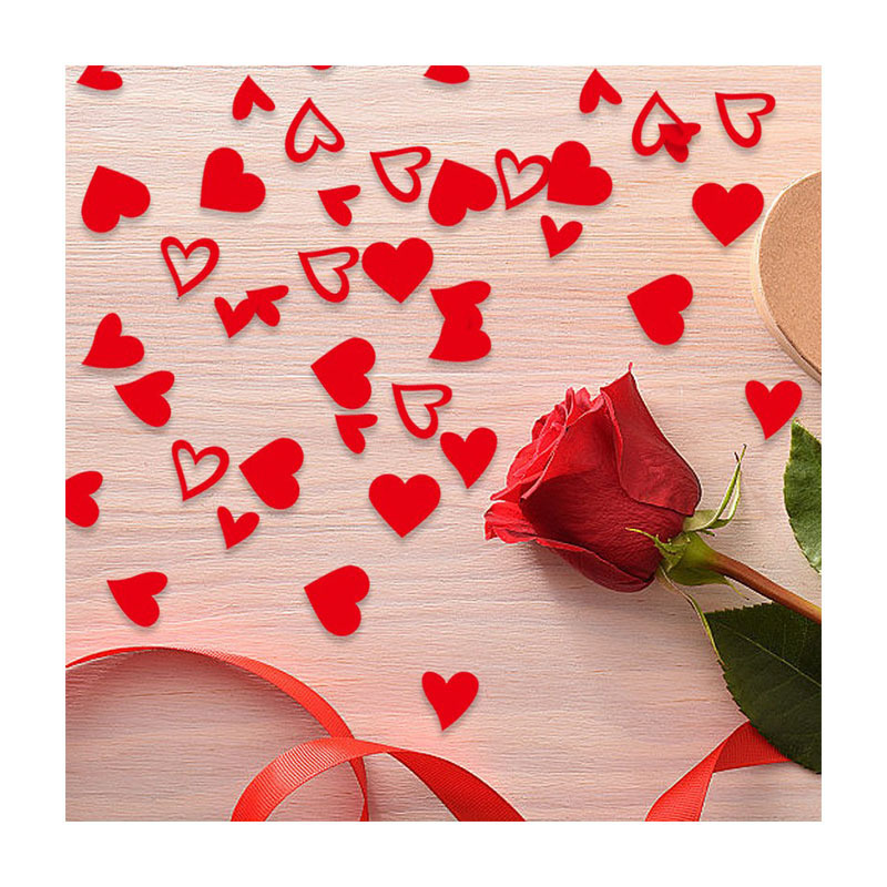 LUCKY 200pcs Valentine's Day Red Heart Confetti Wedding Party Decoration Supplies Valentine's Day Gift Surprise Throw Confetti