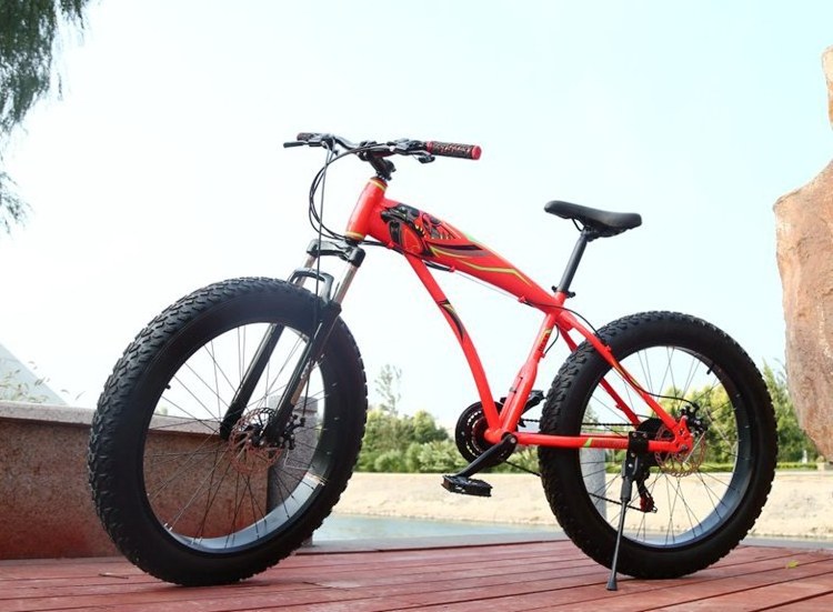 26 inch shock-absorbing disc brake, variable speed snow bike 4.0, widened tires, beach bike