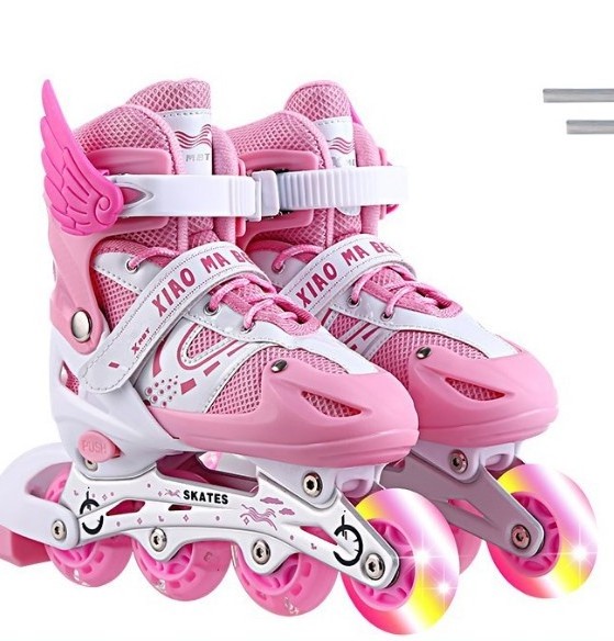 Durable New Trend Kids  Adult Adjustable skating roller soy luna roller skates patines de 4 ruedas con luz