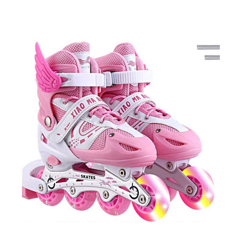 Durable New Trend Kids  Adult Adjustable skating roller soy luna roller skates patines de 4 ruedas con luz