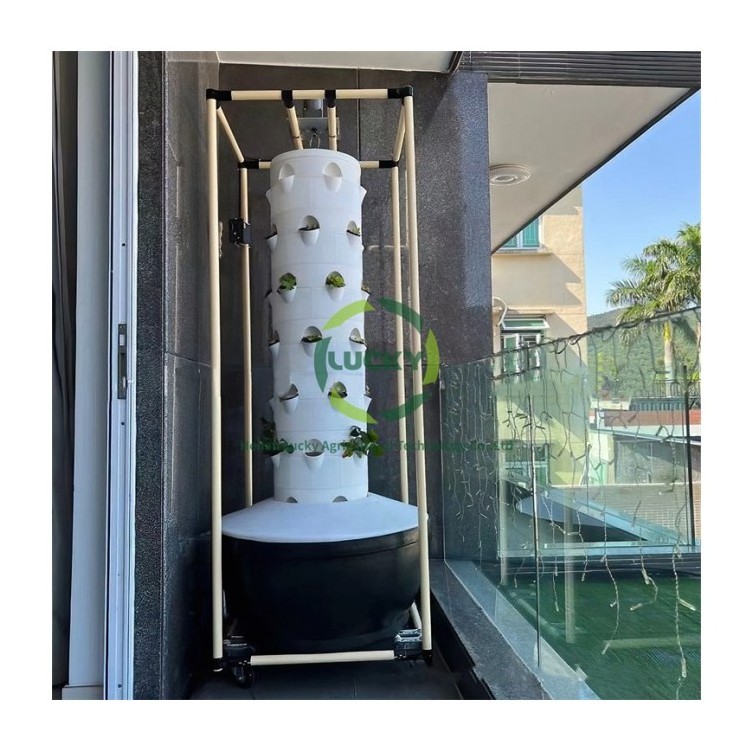 New Agricultural Greenhouse Vertical Petal Aeroponic Tower Growing System For Strawberry And Leaf Vegetables Rotating Farming