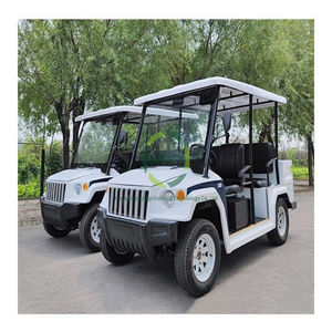 Golf Buggy Resort Hotel Airport Cart Bus Villas 4 Wheel Drive Electric Gas Powered Petrol Rear Axle 6 Seater Golf Cart