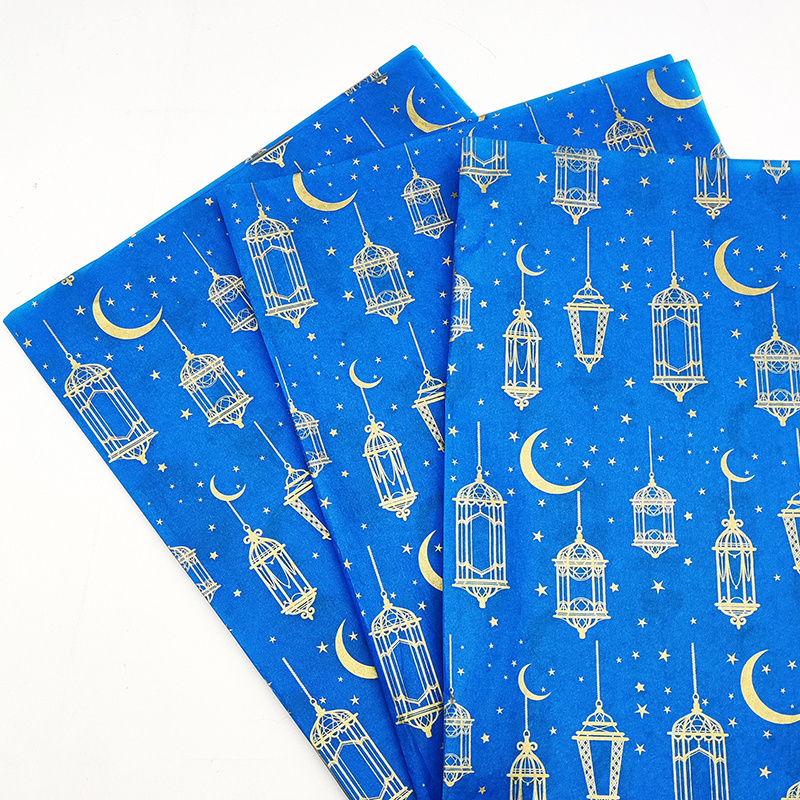 Hot Sales Branded Design Blue Eco Wrapping Tissue Paper Custom Tissue Paper Packaging For Clothes