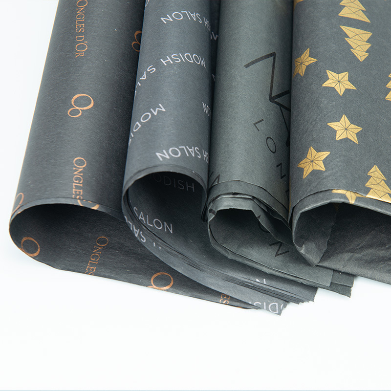 High Quality Wholesale Gold Brand Company Logo Tissue Paper Custom Packing Paper Printed Logo Wrapping paper