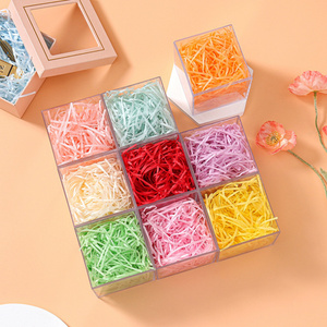 Eco Friendly Packing Single Color Crinkle Filler Shredded Cut Paper Grass For Gift Box