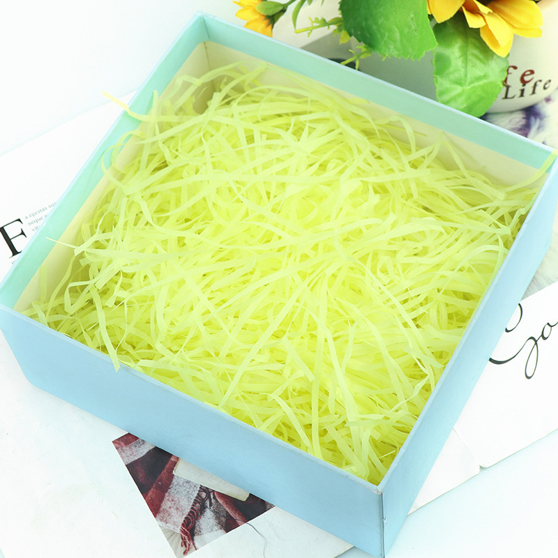 Eco Friendly Packing Single Color Crinkle Filler Shredded Cut Paper Grass For Gift Box