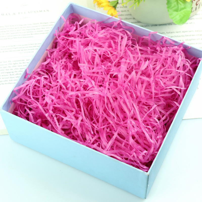 Eco Friendly Packing Single Color Crinkle Filler Shredded Cut Paper Grass For Gift Box