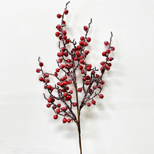 Party Decorative Filler Red Berry Spray Picks Floral Pinecones Branches Plastic Artificial Christmas Tree Picks