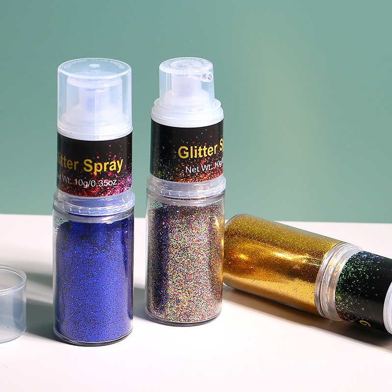 Holographic Loose  Body Glitter Spray Paint For Hair Pump Bottle