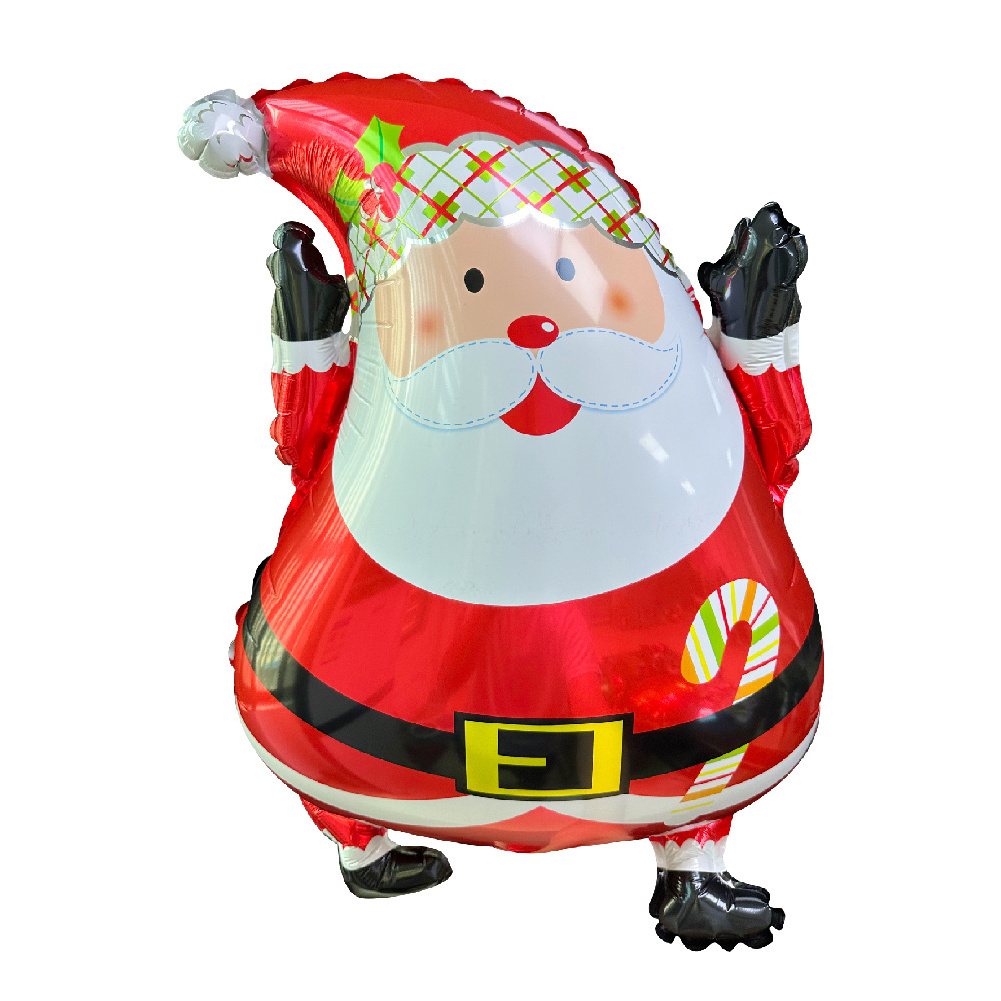 Balloon decor products lucky christmas mylar foil balloons Santa Claus cartoon advertising balloon inflatable helium