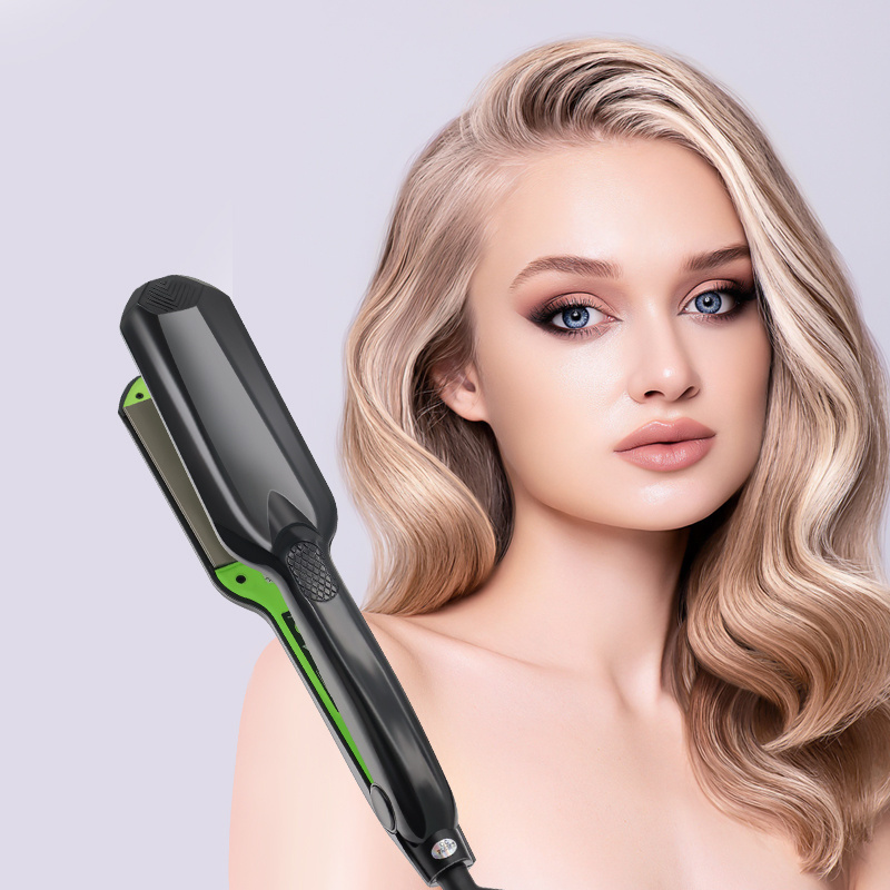 high quality profesional Titanium hair straightener infrared hair flat straightener and curler