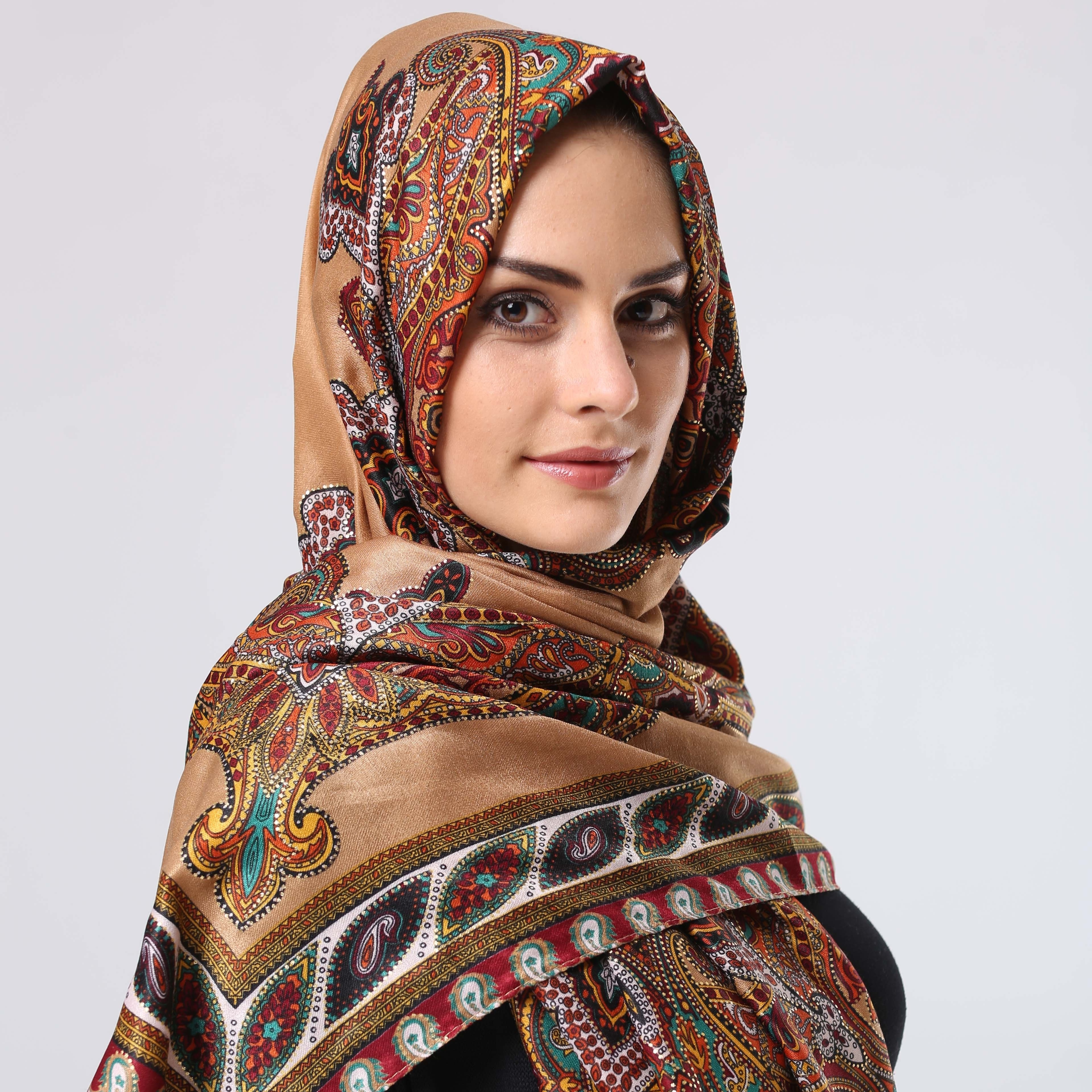 Featured Ethnic Style Muslim Turkish Women's Ethnic Lace Scarf Hijab schal sjaal dubai sjaal