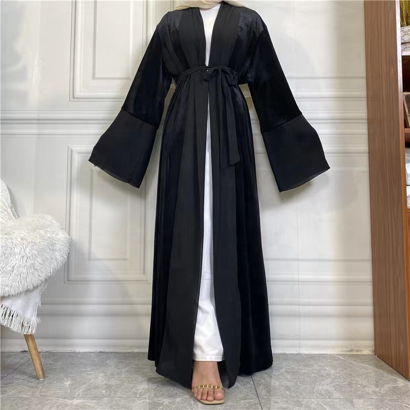 Zifeng OEM Vetements Femme 2022 Islamique New Velvet Plain Long-sleeved Cardigan Islamic Dress Abaya