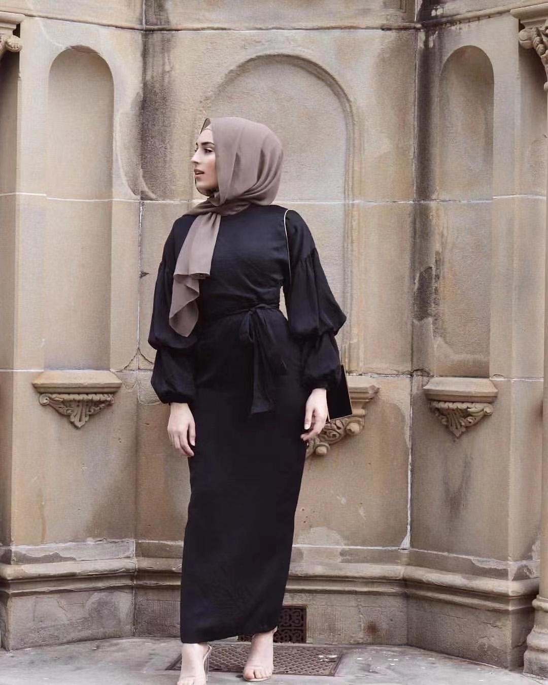 Kaftan Abaya Robe Dubai Arab Islam Muslim Hijab Dress Qatar UAE Oman Caftan Marocain Abayas For Women Turkish Islamic Clothing