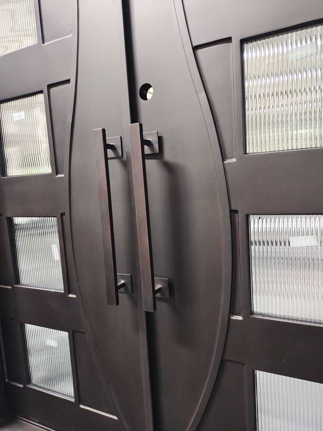 Wholesale Security Exterior Iron Entry Swing Professional Modern Wrought Used Commercial Steel Doors with Glass