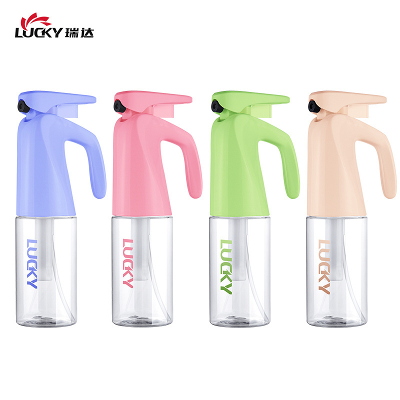 Newly design 200ml 300ml clear reusable fine mist Hair sprayer Plastic Garden watering continuous water mist spray bottle