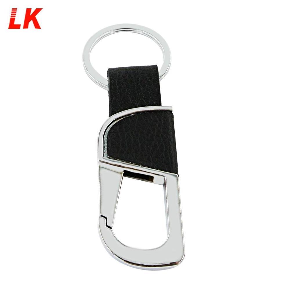 Luxury OEM Custom Blank Leather Metal Car part Keychain With clasp