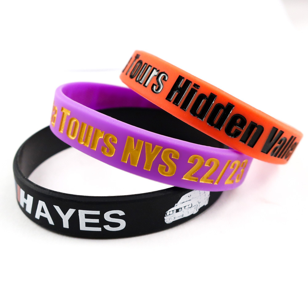 promotional cheap custom name rubber silicone eco friendly printed bracelet wristbands with logo custom