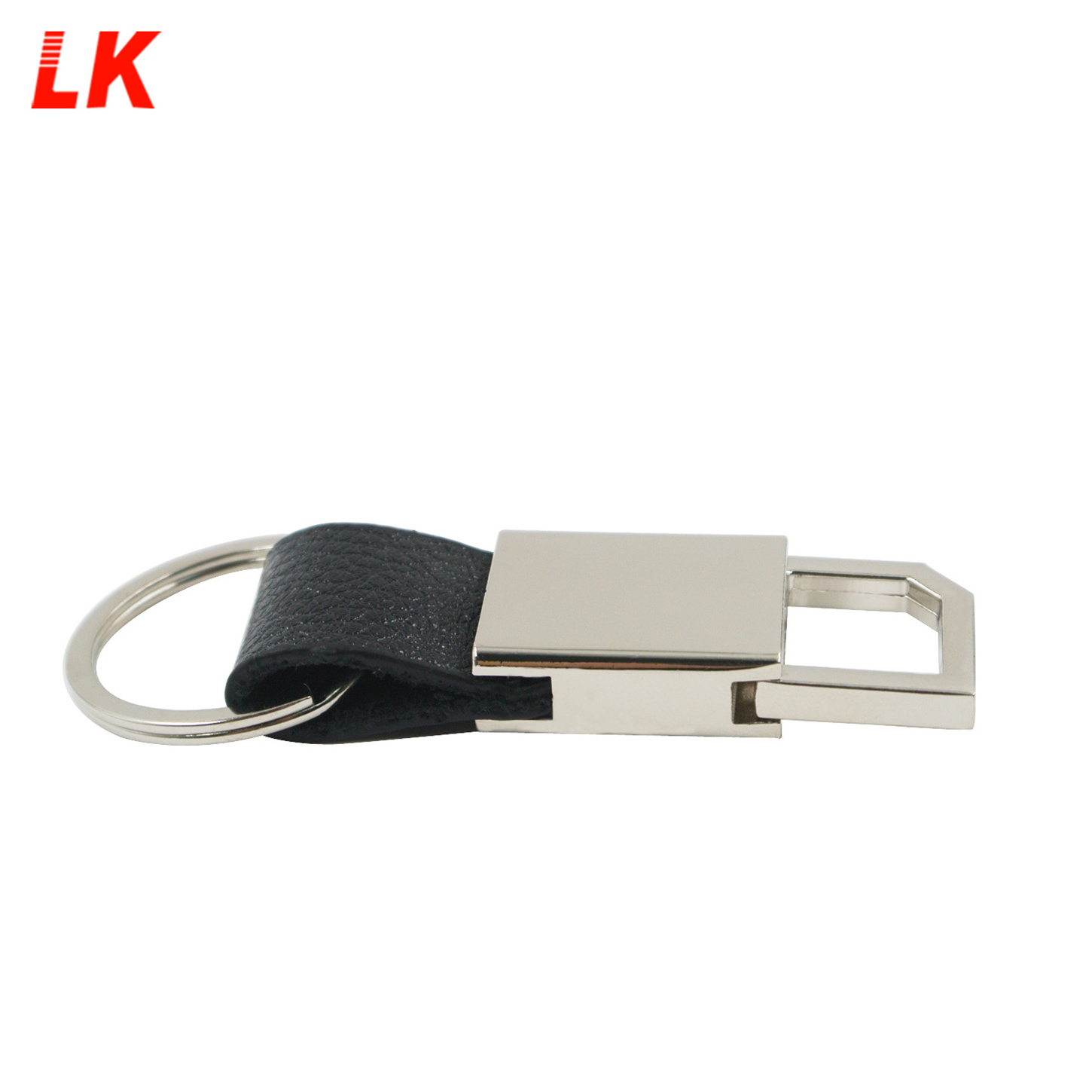 Luxury OEM Custom Blank Leather Metal Car part Keychain With clasp