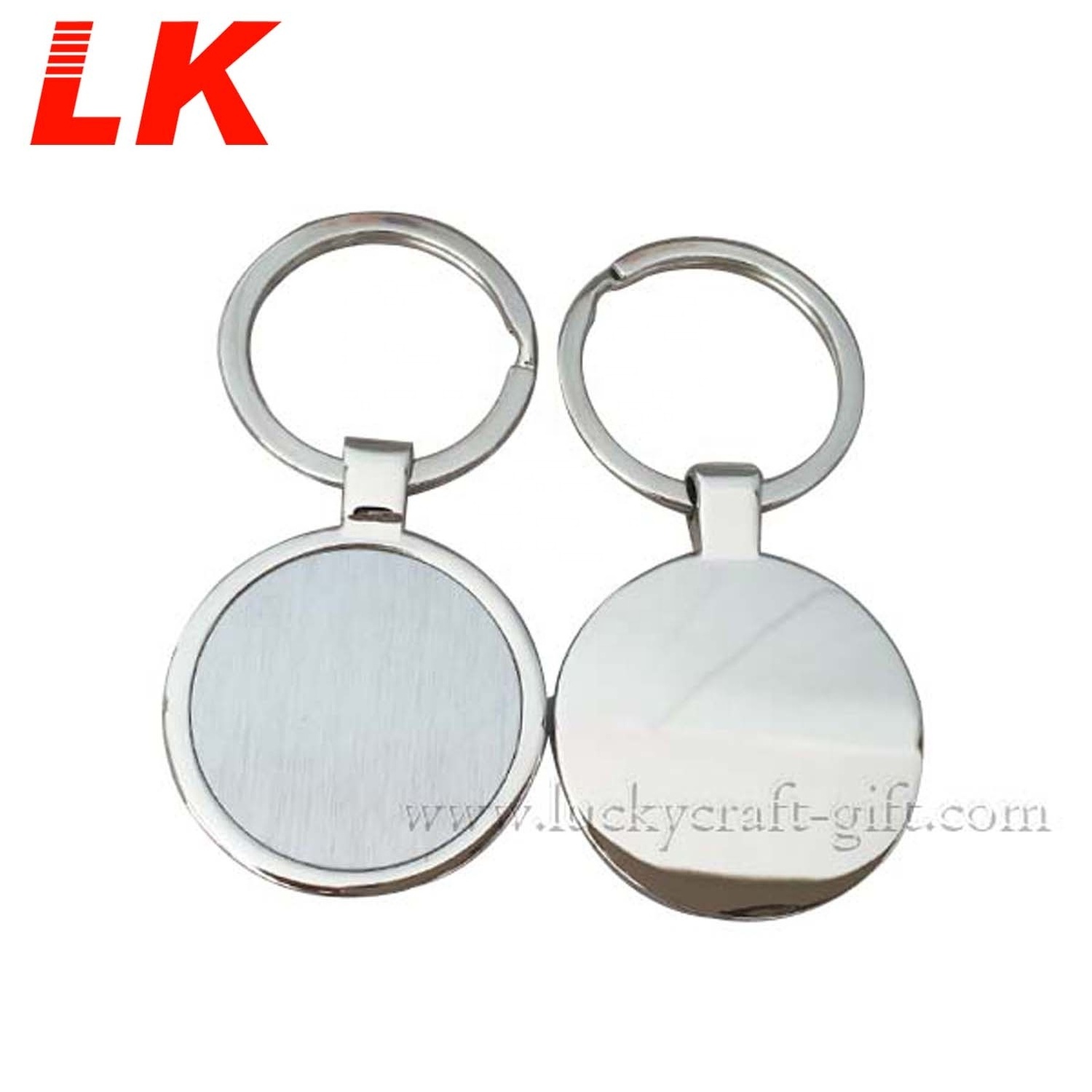 munufacturering print Laser stainless steel engraved metal keychain