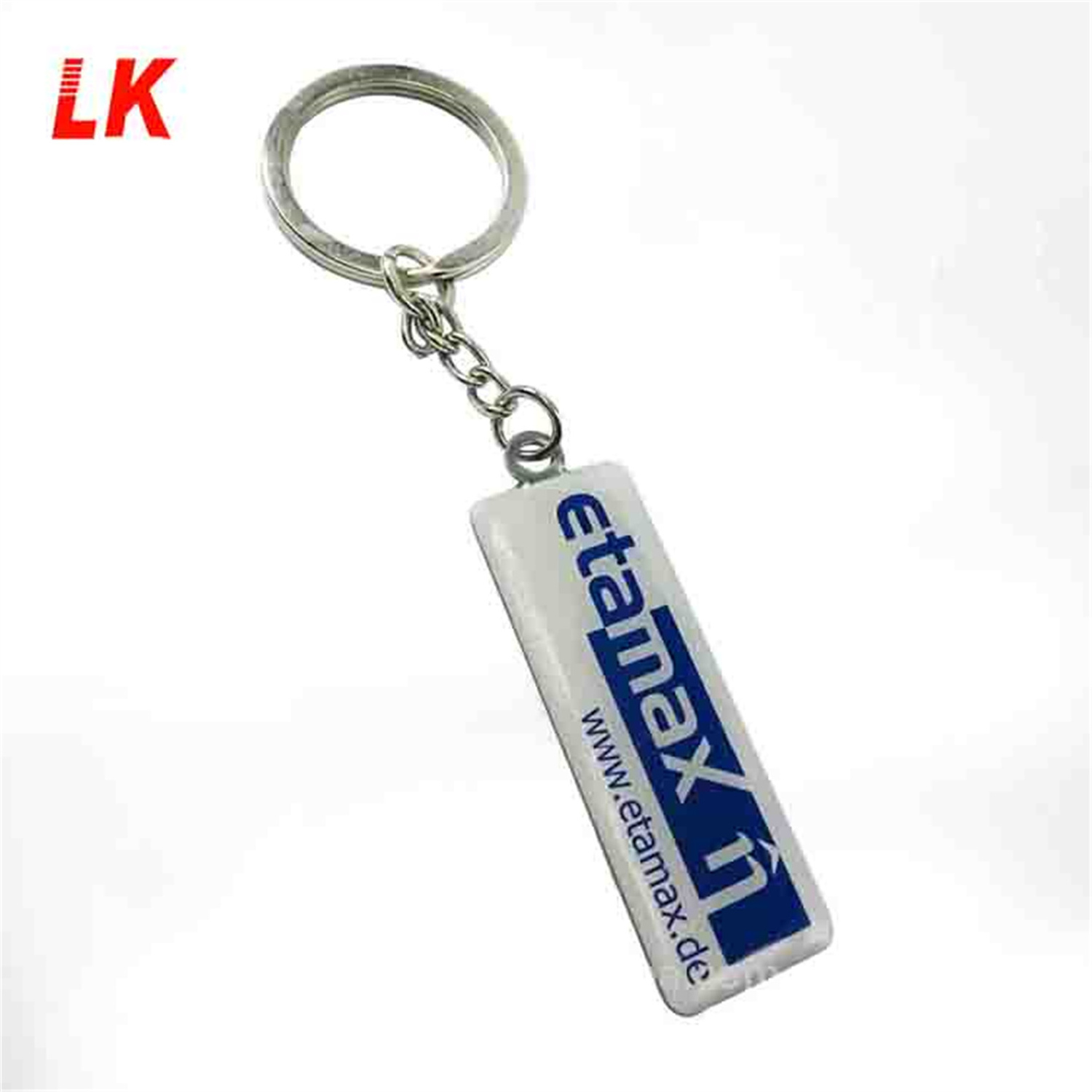 Factory Custom Stainless Steel Metal epoxy resin keychain