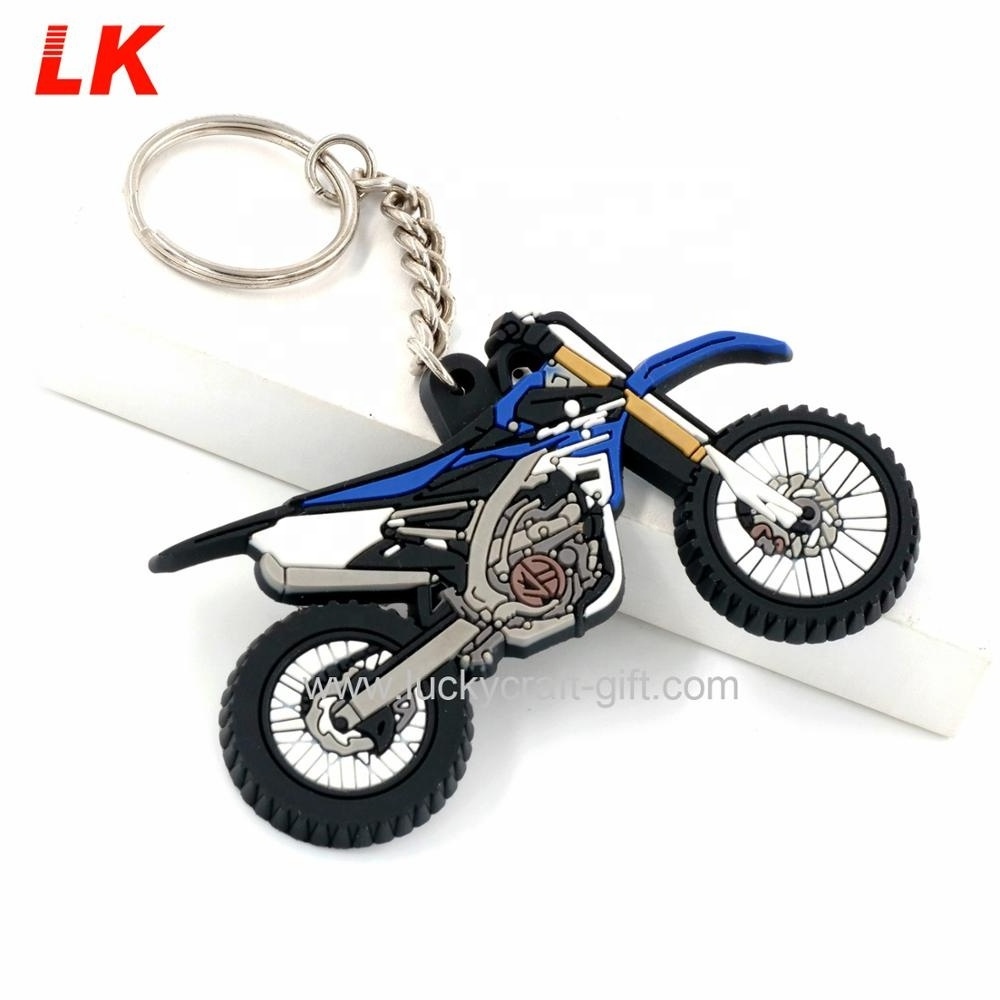 china 2D custom scale model shaped soft pvc logo rubber mobility scooter keychain