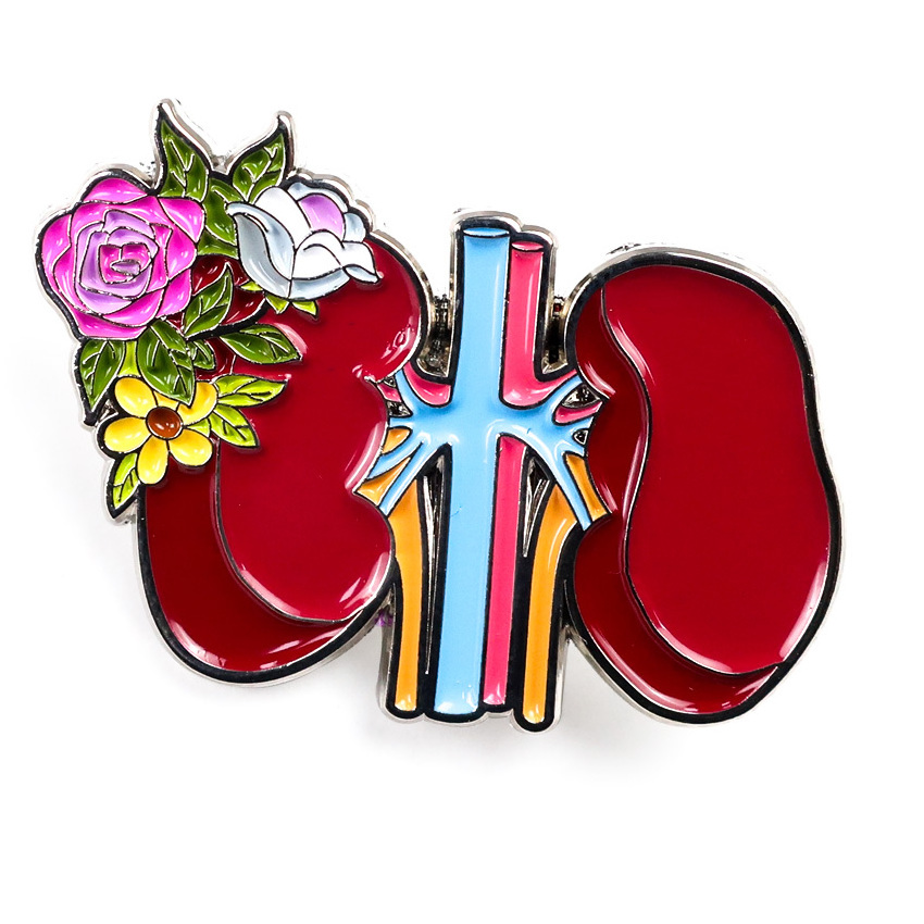 New Medical Anatomy Art Human lung medicine Brooch funny enamel pin organ brain heart decorative pins