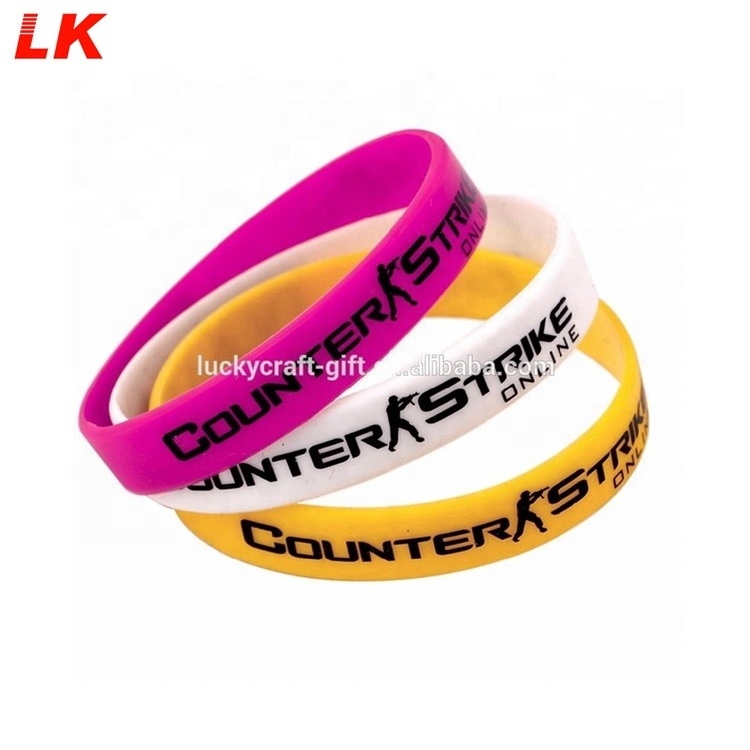 Personalisable Cheap Custom Logo Wristband Soft Rubber Silicone plastic wristband Wristband and Bracelet