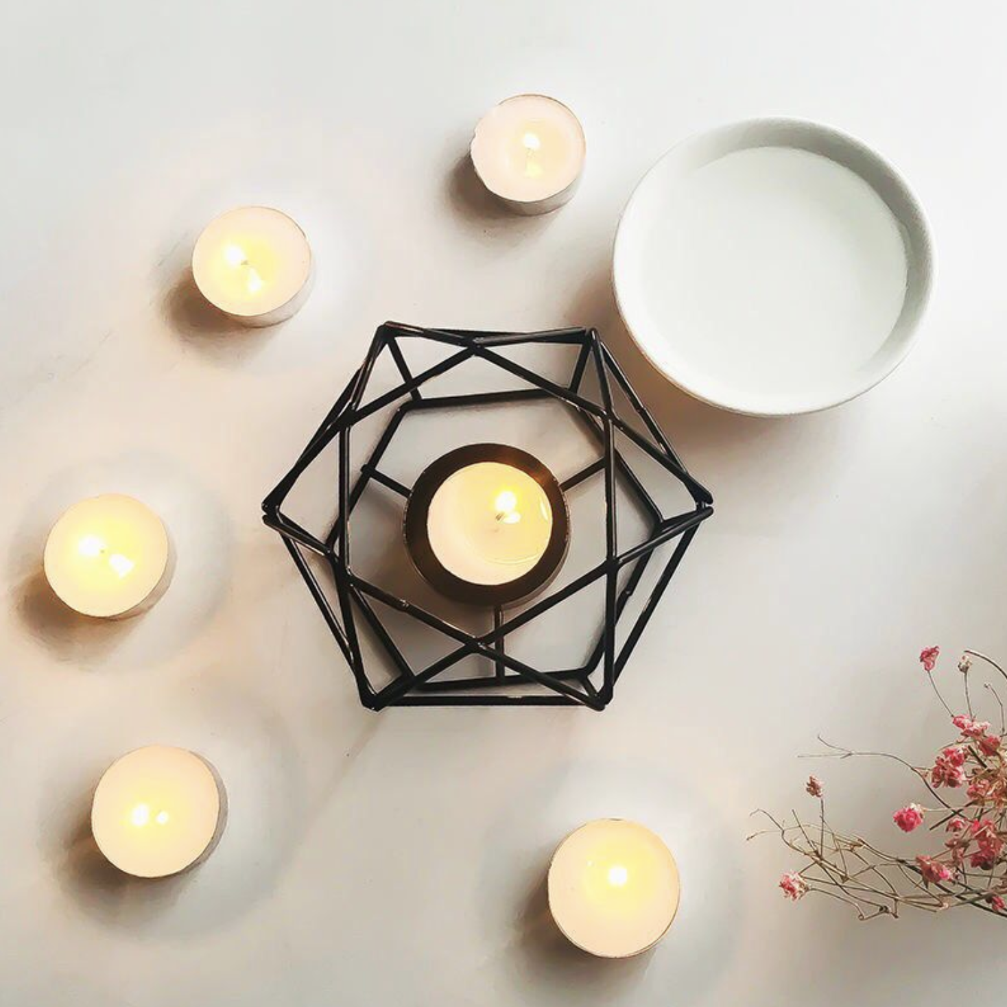 Iron Ceramic Tealight Holder Essential Oil Burner Aromatherapy Wax Candle Warmer Diffuser Aroma  Warmers Porcelain Decoration