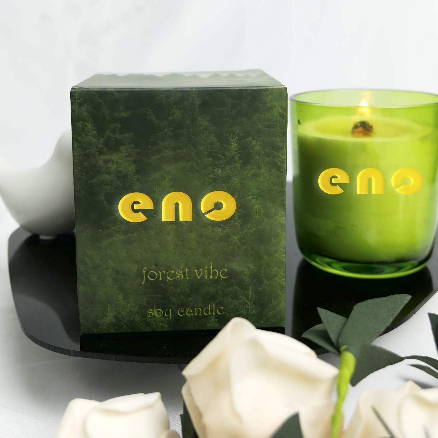 ENO Hot Seller aroma products natural forest woody fragrance fragrance 8oz candle Custom soybean wax Scented candle