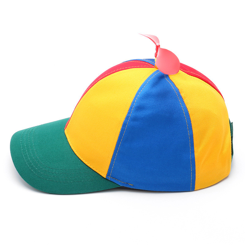 Colorful Patchwork Custom Design Cotton Funny Baseball Cap Children Propeller Hats