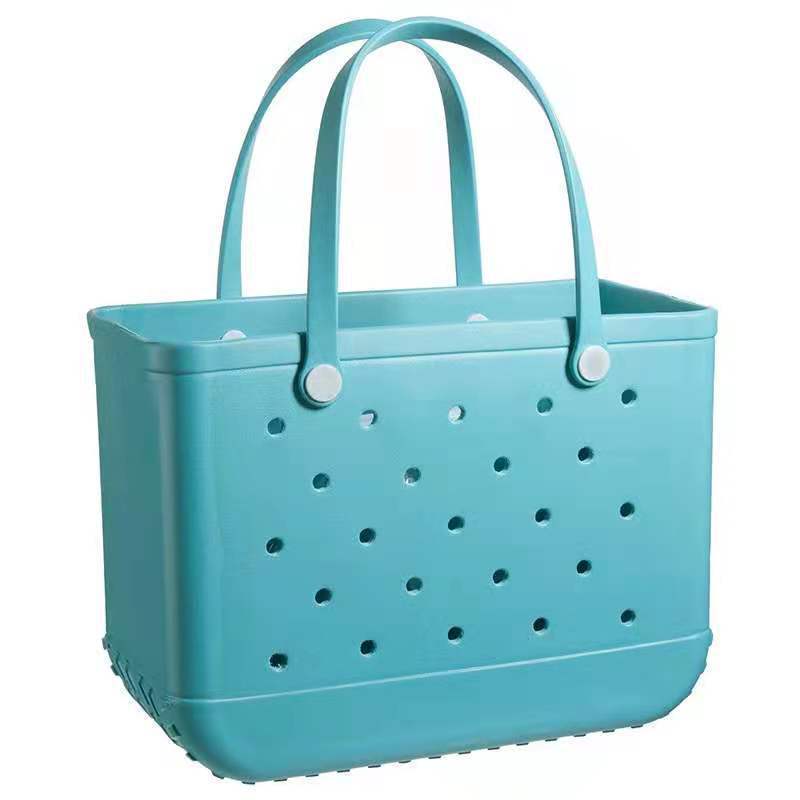 Waterproof Tote Bags Custom Holes Summer Rubber Totes PVC Large Capacity EVA Plastic Bog Beach Silicone Bag