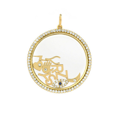 Wholesale Custom 18k Gold Charm Locket Necklace DIY Floating Charm Pendant Locket BestSuppliers