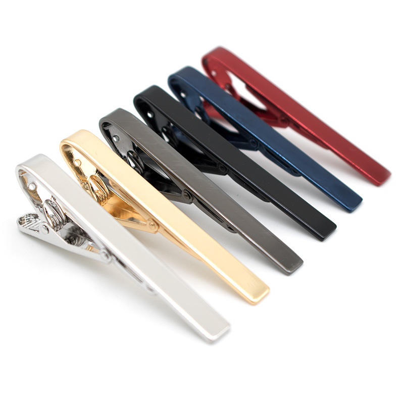 Classical tie clips custom logo gold plated brass material