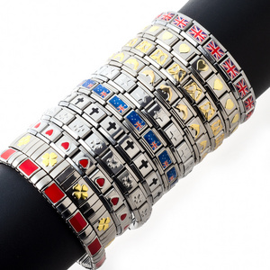 New Hot Selling Italian Charm Link Bracelet Stainless Steel Bracelet