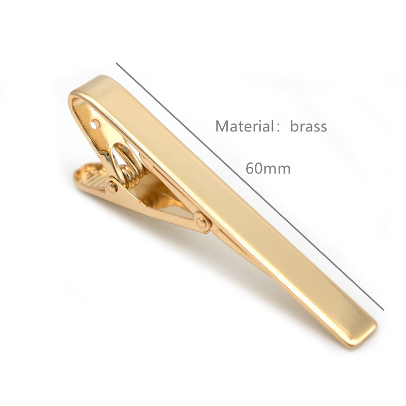 Classical tie clips custom logo gold plated brass material