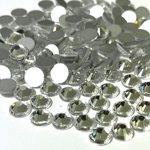 Lucky bulk top quality  large size 8mm ss40  flat back rhinestones  nail crystal 16 cuts flat back crystal nail decoration